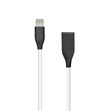 Silikona kabelis USB-Lightning, 1m (balts)