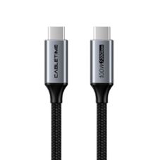 Kabelis USB3.1, USB-C — USB-C, 10 Gbps, 100 W, 20 V / 5 A, 4K / 60 HZ, 1 m