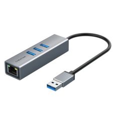 Premium adapteris USB 3.0 — USB 3.0 (3 porti) + RJ45, 0,15 m