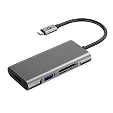Adapteris USB Type-C — 3 x USB 3.0, Type-C PD, HDMI, SD, TF