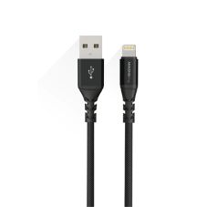 Premium MFI sertificēts USB kabelis — Lightning (melns, 3 m)