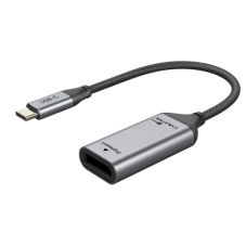 Adapteris USB-C (M) — DisplayPort (F), 4K/60Hz, ar apzeltītiem savienotājiem