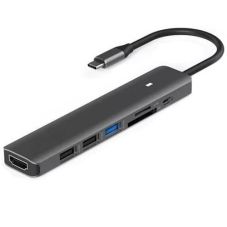 Adapter USB Type-C - HDMI, 3x USB Type-A, SD, TF, USB Type-C PD100W                                 