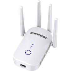 WiFi Repeater, 1200Mbps, 2.4/5GHz, 4 Antennas, Wall-Mounted                                         
