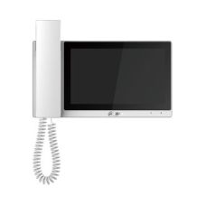 IP domofona monitors ar klausuli, 7 col.1024x600, Micro SD kartes ports, PoE (802.3af) balts