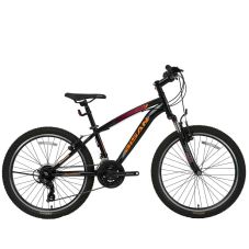 Pusaudžu velosipēds Bisan 24 MTS4600 VB (PR10010448) melns/oranžs