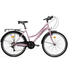 Pilsētas velosipēds Bisan 28 Smile (PR10010347) rozā/sudrabs (18)